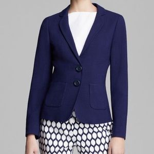 Kate Spade New York Tami linen-blend blazer with a rainbow striped lining. 💙